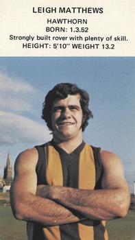 1974 Dinkum Pies Footballer of the Week #NNO Leigh Matthews Front